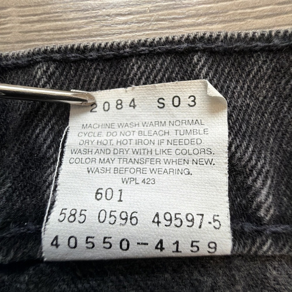Vintage Levi's 550 Orange Tab Jeans Mens 36x36 Black USA Made Relaxed Fit - Picture 9 of 14